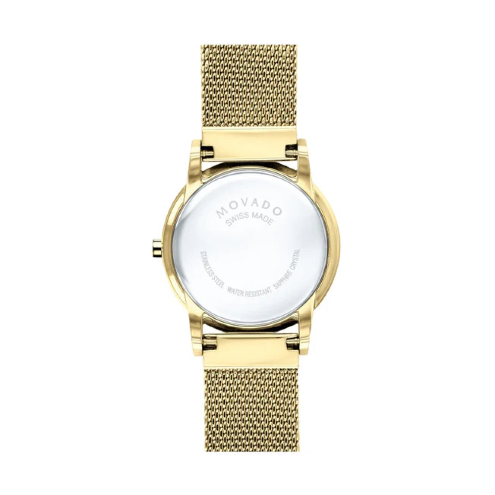 ساعة ميوزيوم للسيدات, سوار، تناظري، بمينا أبيض، بسوار ذهب