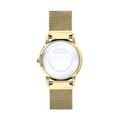 ساعة ميوزيوم للسيدات, سوار، تناظري، بمينا أبيض، بسوار ذهب